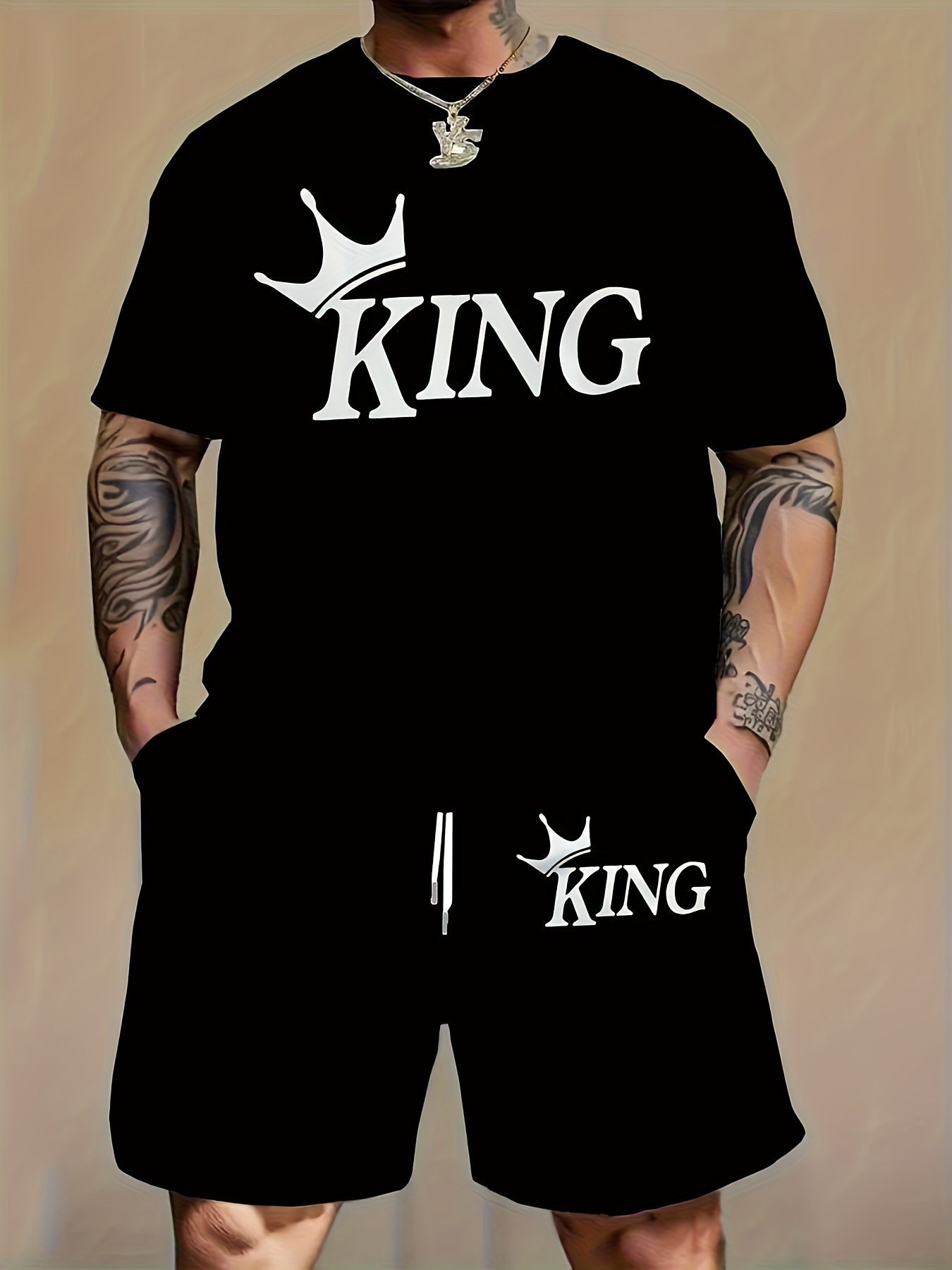 Street Summer Fashion - Conjunto de 2 peças para homens,