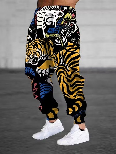 Street Fashion Trends 2026 - Calças esportivas masculinas 3D estampadas, respiráveis,