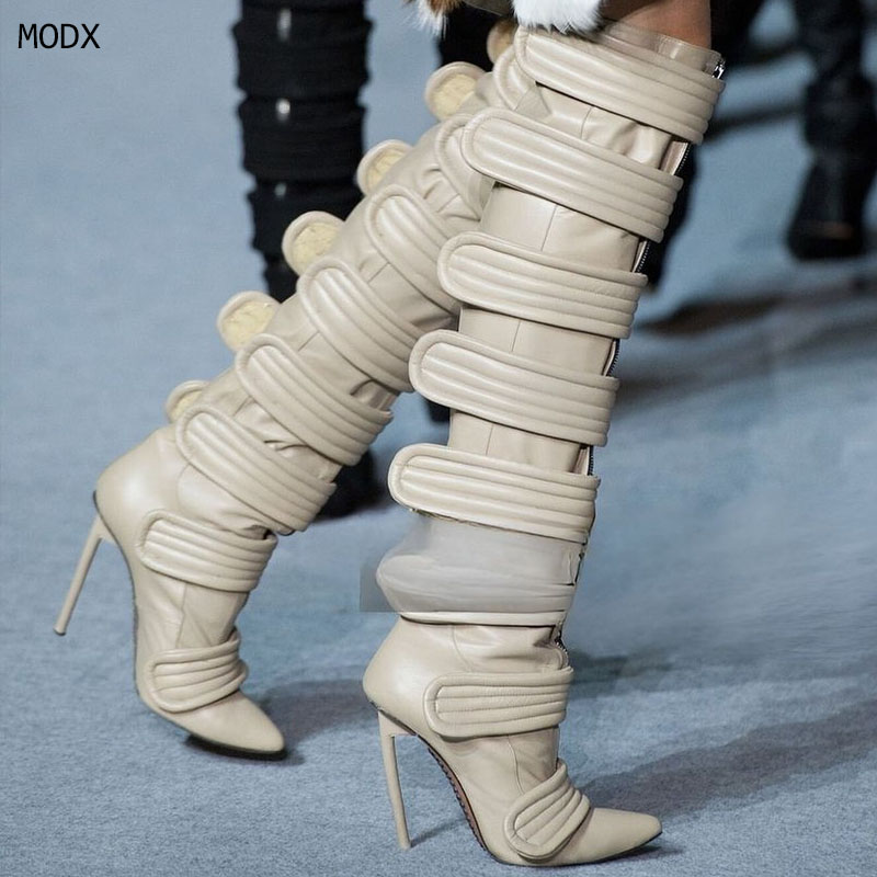 Street Fashion Rome - Botas de Salto Alto Modernas com