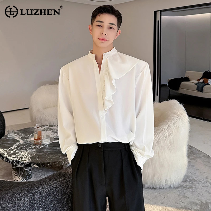 Street Fashion Reviews - Camisa Masculina de Manga Longa LUZHEN
