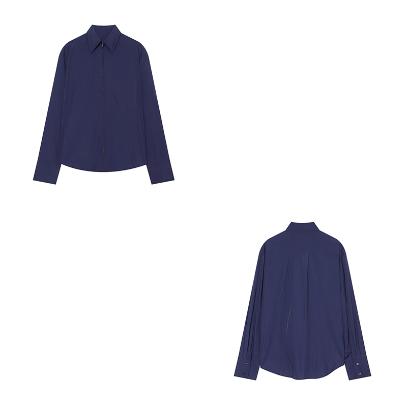 Street Fashion Trends 2026 - Camisa Feminina Casual de Tecido Tecnológico