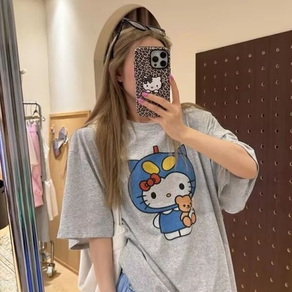 Street For Fashion - Camiseta de Manga Curta com Estampa