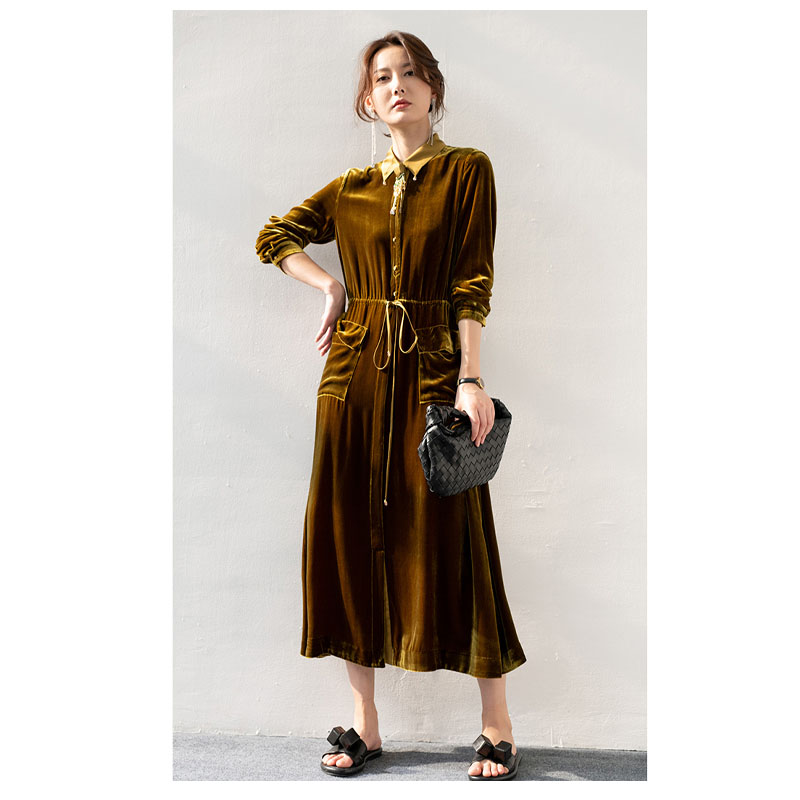 Vestido Feminino de Veludo de  - Street Fashion China avaliação e preço