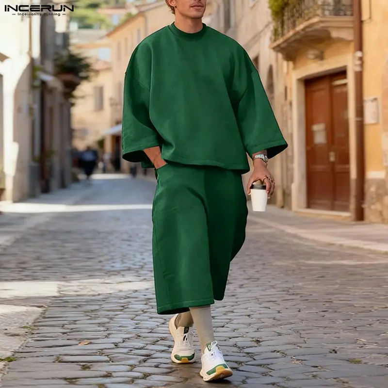 Conjuntos Masculinos INCERUN e - Street Summer Fashion avaliação e preço