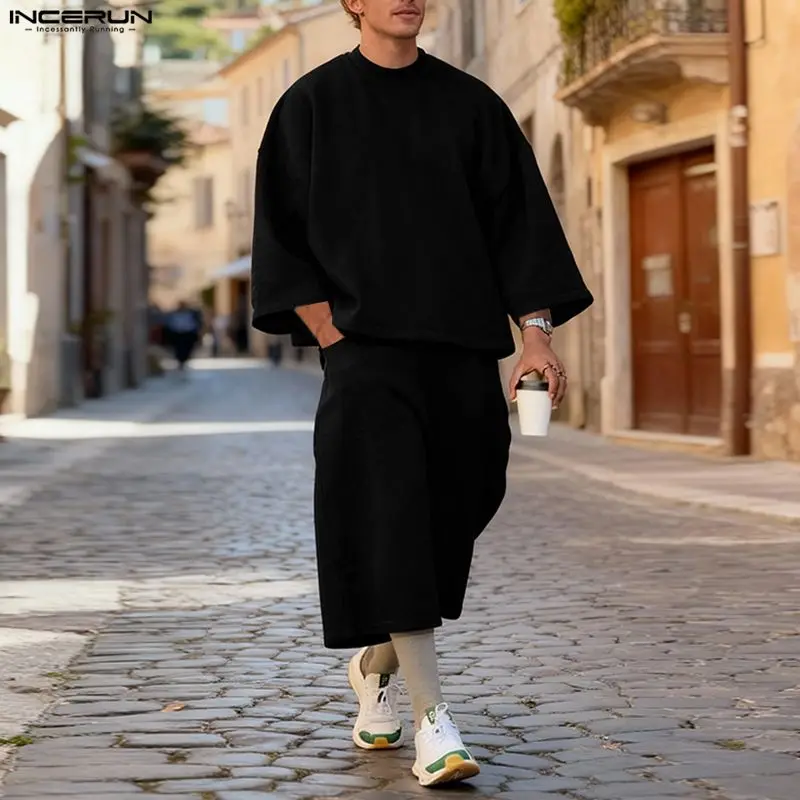 Conjuntos Masculinos INCERUN e - Street Summer Fashion avaliação e preço