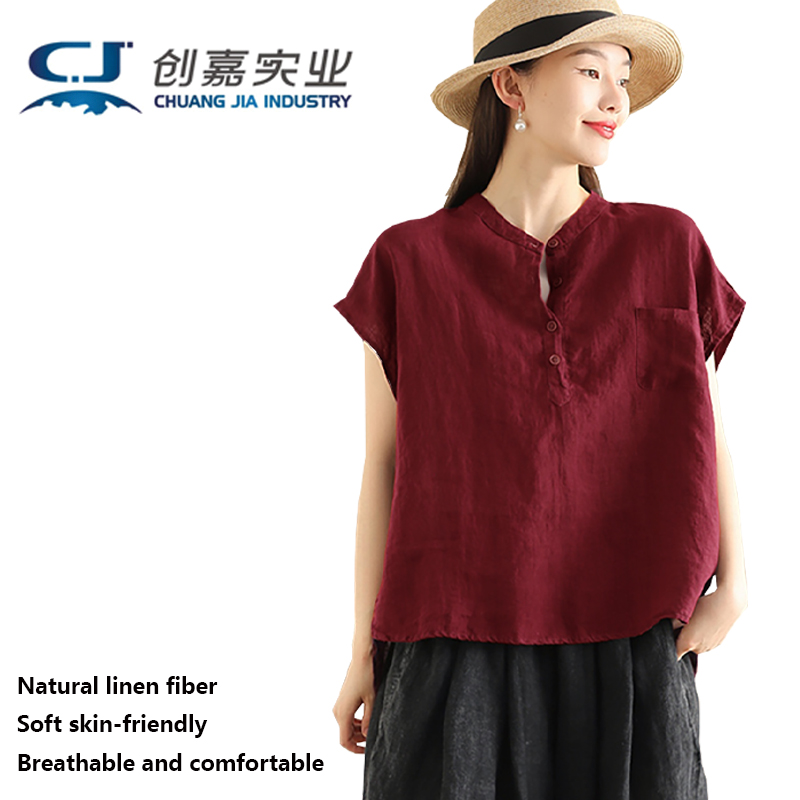 Camisa Feminina 100% Linho Nat - Street Fashion China avaliação e preço