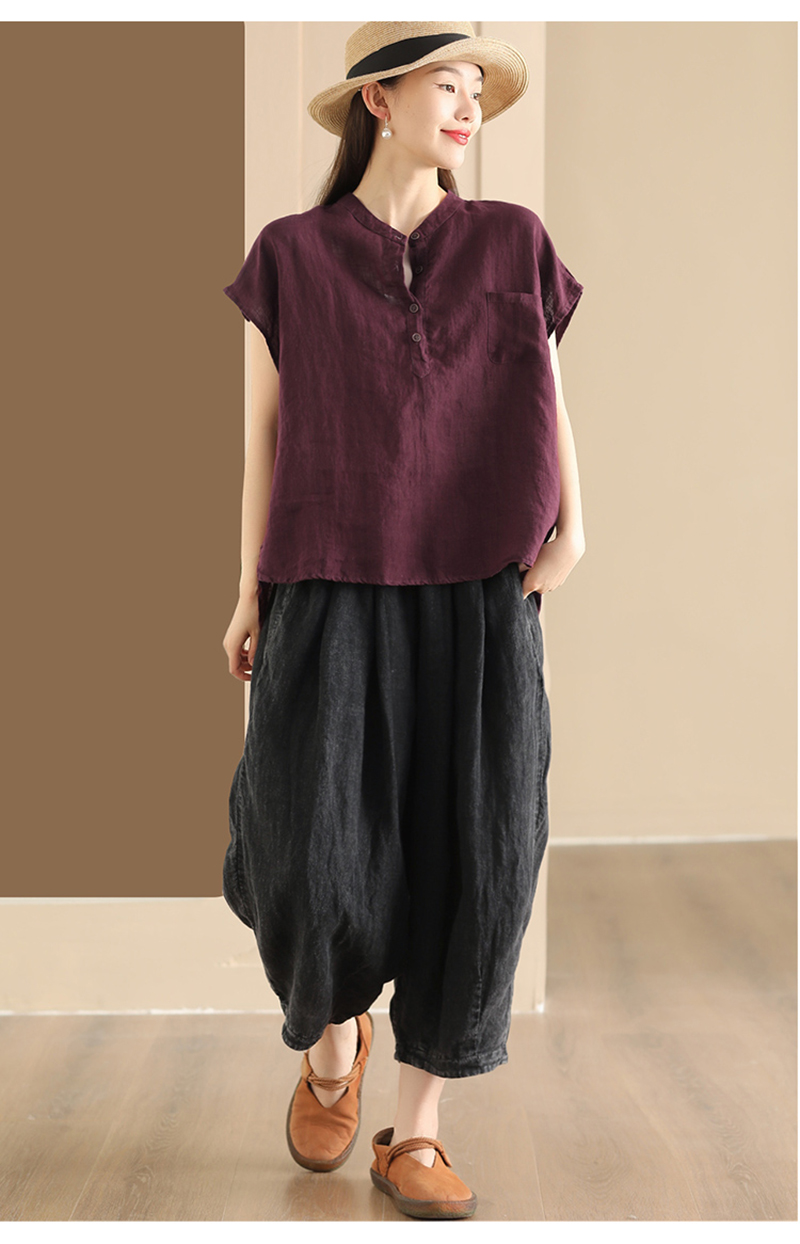 Camisa Feminina 100% Linho Nat - Street Fashion China avaliação e preço