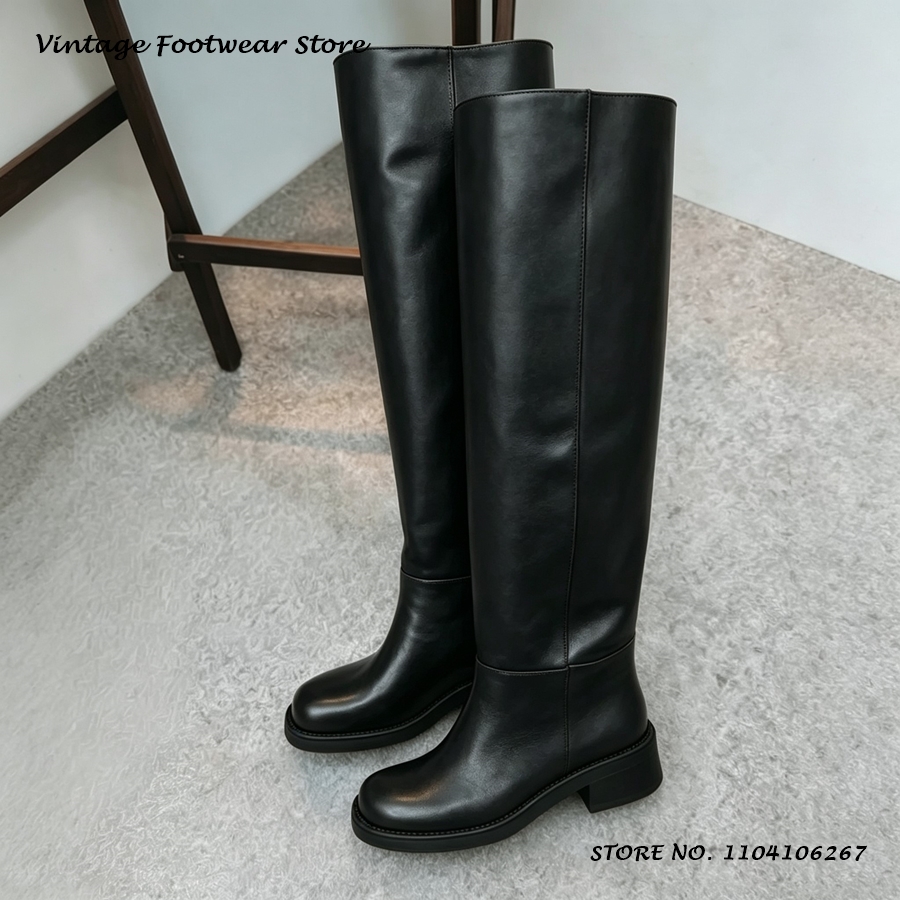 Botas Altas de Couro PU Amarel - Street Fashion Rome avaliação e preço