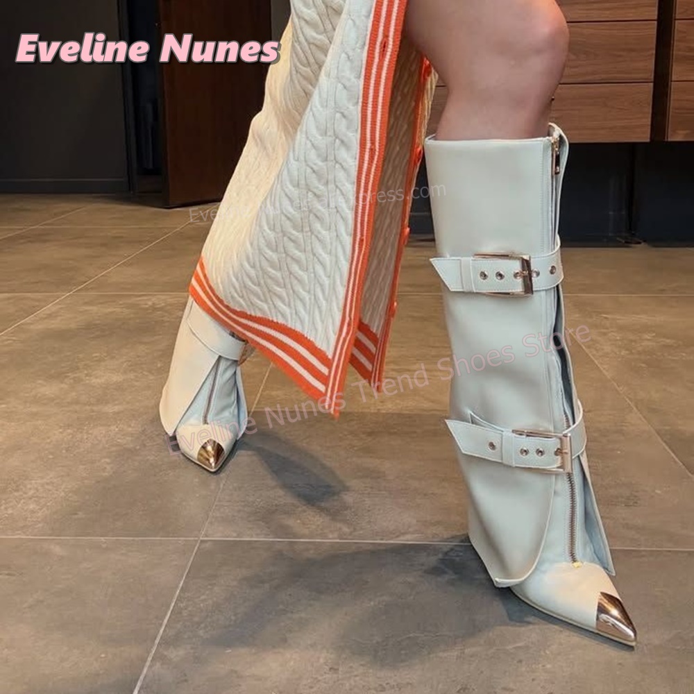 Botas Femininas Punk Western d - Street Fashion Trends 2026 avaliação e preço