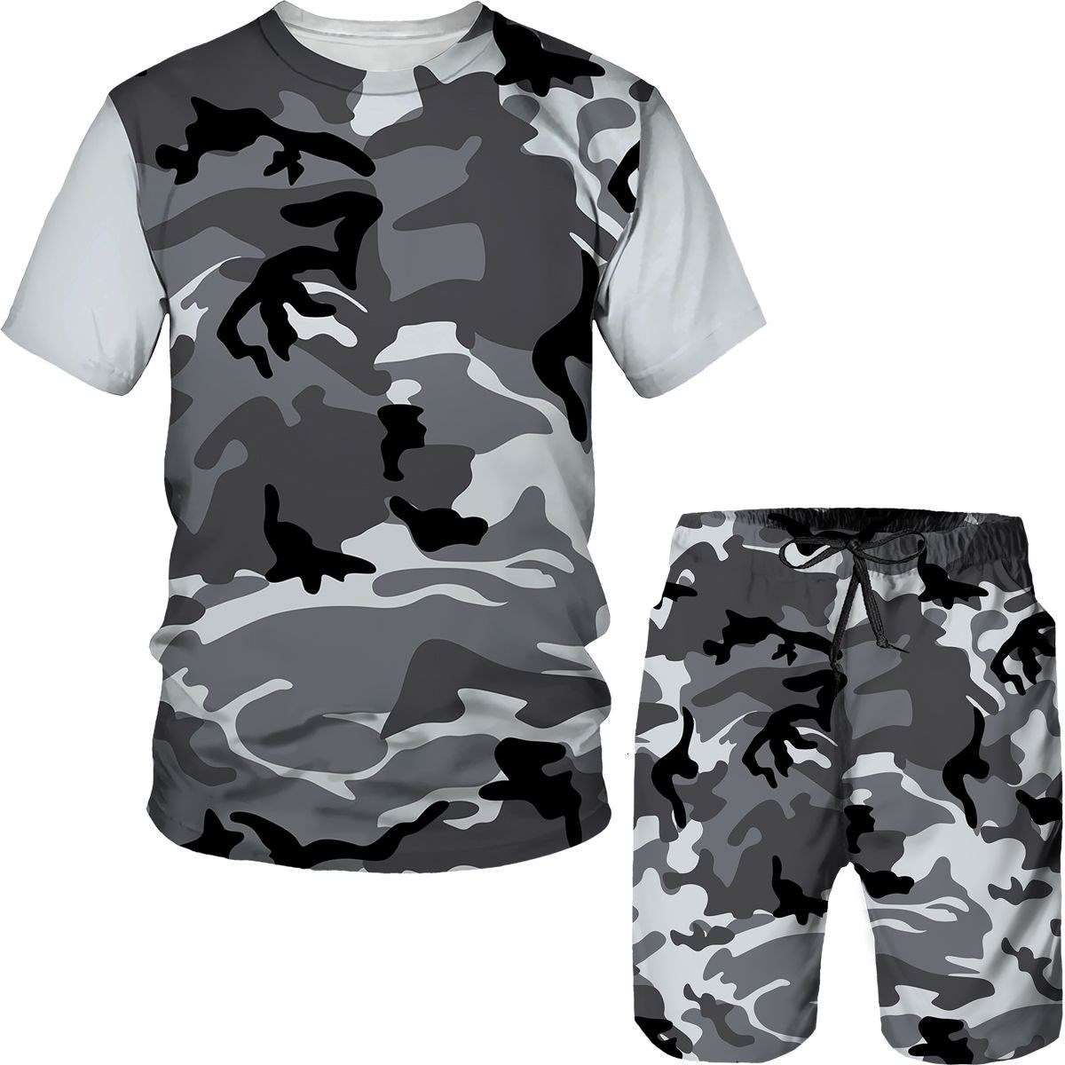 Conjuntos de Camuflagem Mascul - Street Summer Fashion avaliação e preço