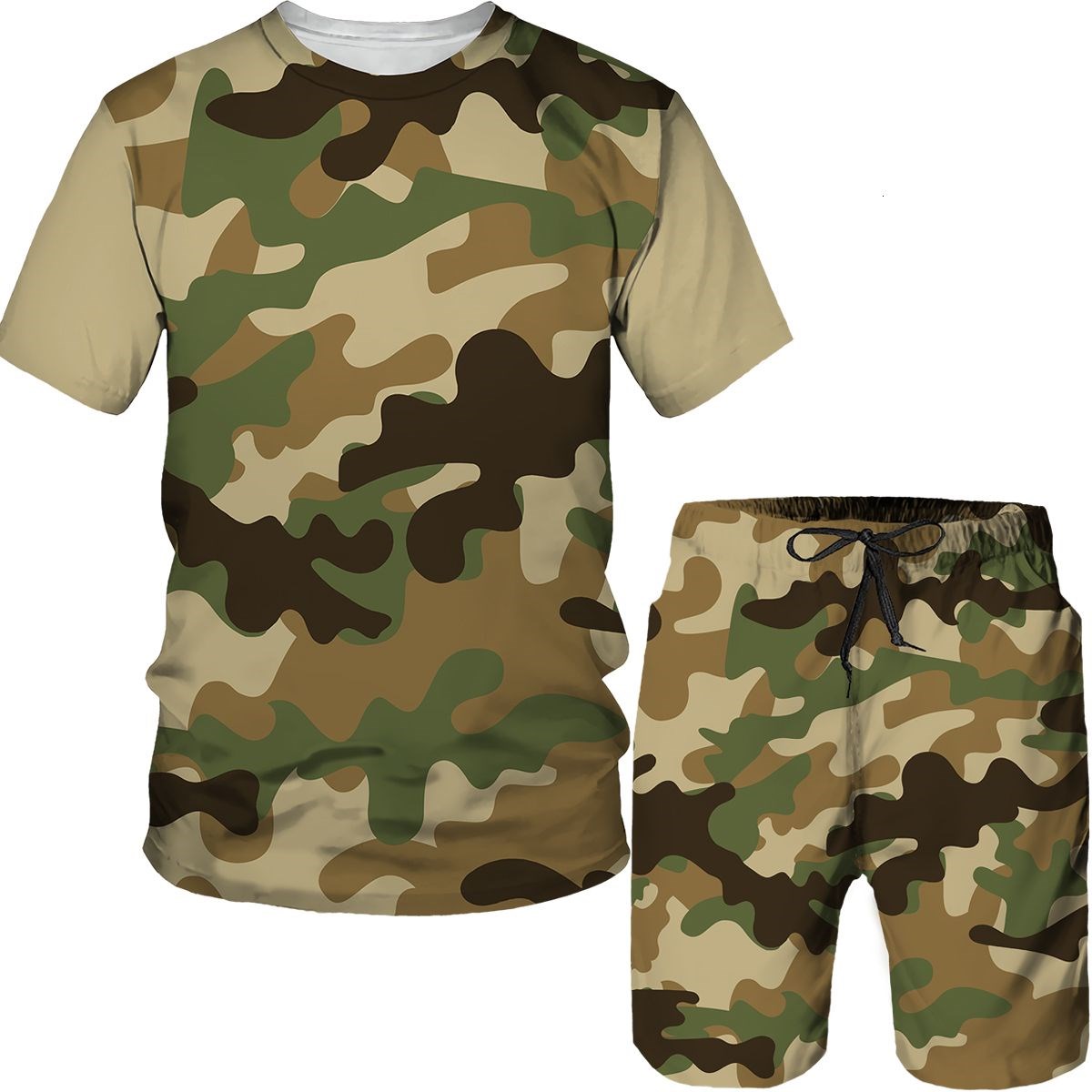 Conjuntos de Camuflagem Mascul - Street Summer Fashion avaliação e preço