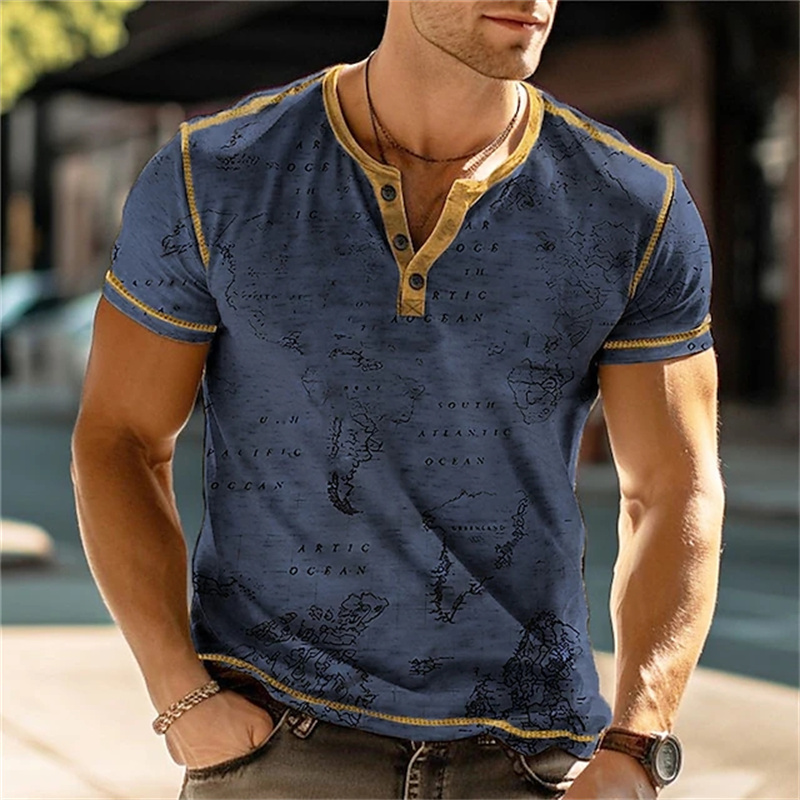 Camisas Masculinas Henry com E - Street Summer Fashion avaliação e preço