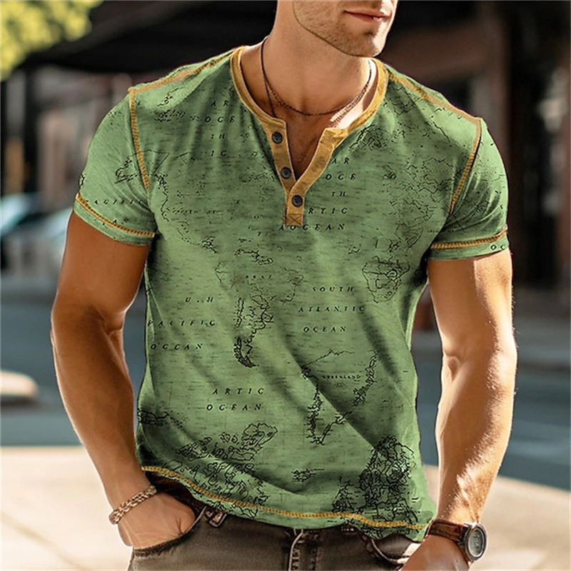 Camisas Masculinas Henry com E - Street Summer Fashion avaliação e preço