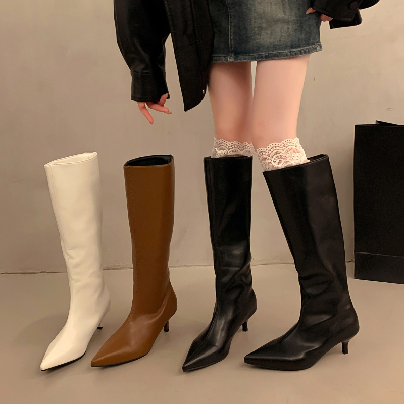 Botas Altas de Salto Fino para - Street Fashion Rome avaliação e preço
