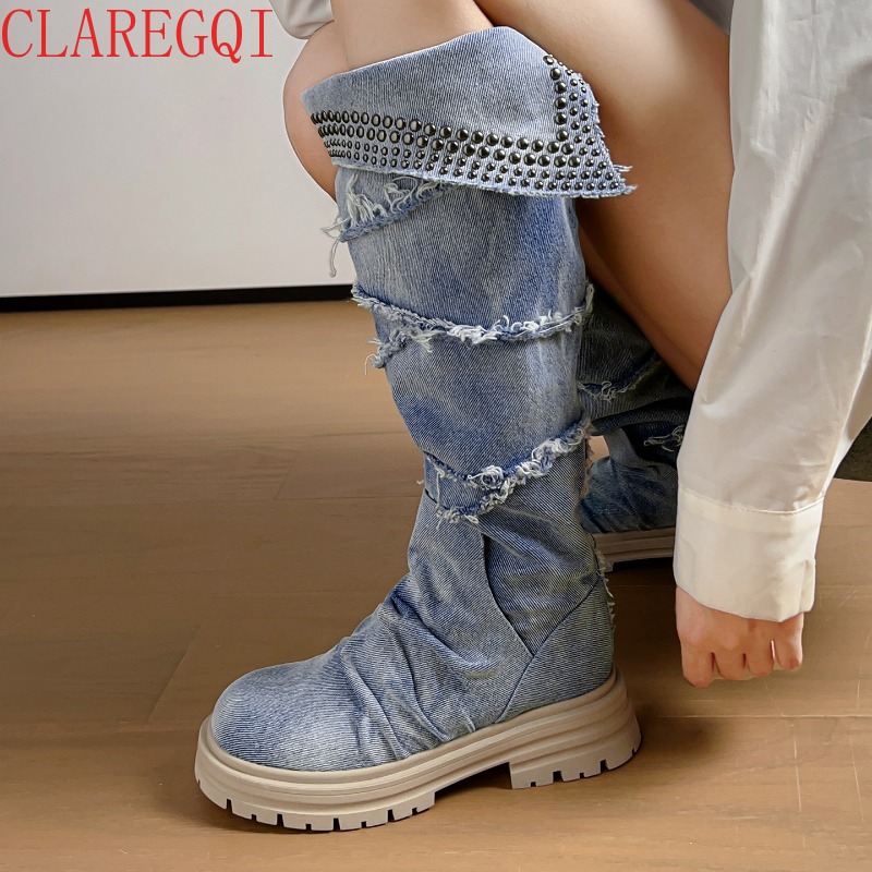 Novo Estilo de Botas Femininas - Street Fashion Girls avaliação e preço