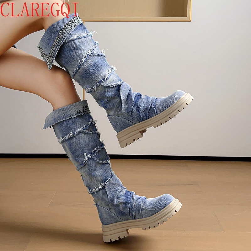 Novo Estilo de Botas Femininas - Street Fashion Girls avaliação e preço