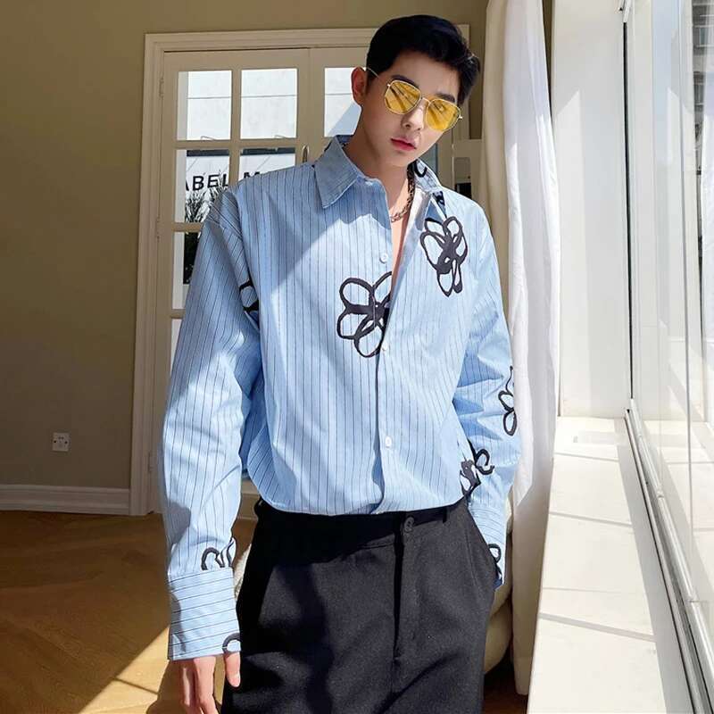 LUZHEN-Camisa de manga comprid - Street Fashion Reviews avaliação e preço