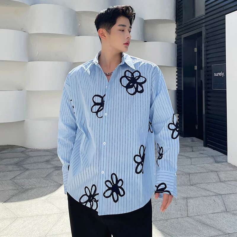 LUZHEN-Camisa de manga comprid - Street Fashion Reviews avaliação e preço