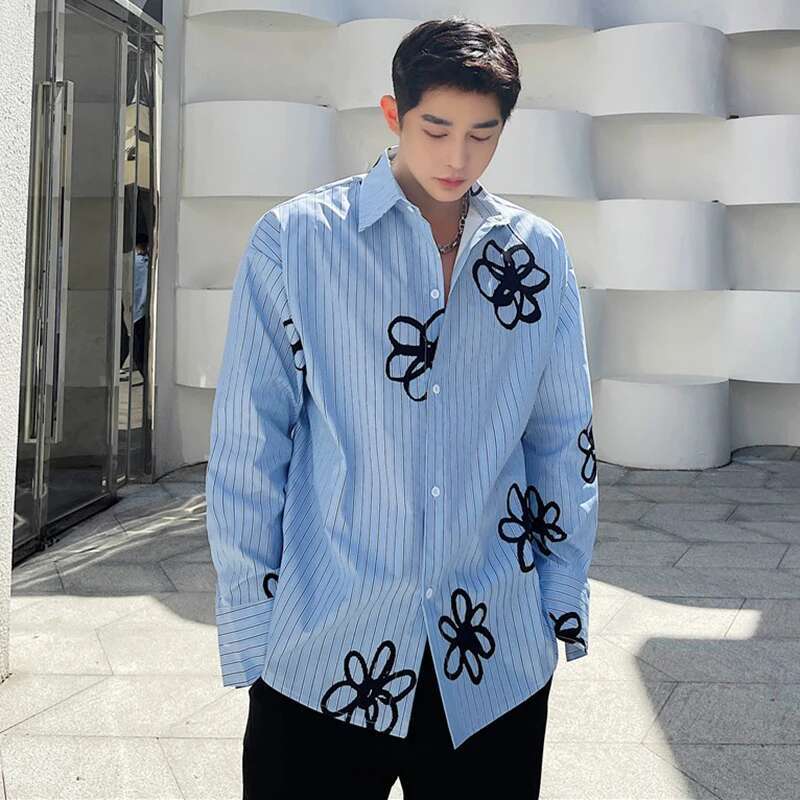LUZHEN-Camisa de manga comprid - Street Fashion Reviews avaliação e preço